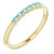 14K Yellow Natural Aquamarine Stackable Ring