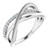 14K White 1/5 CTW Natural Diamond Criss-Cross Ring