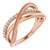 14K Rose 1/5 CTW Natural Diamond Criss-Cross Ring
