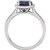 Sterling Silver Lab-Grown Blue Sapphire & .01 CTW Natural Diamond Ring