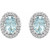 Sterling Silver Natural Aquamarine & .025 CTW Natural Diamond Earrings