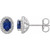 Sterling Silver Lab-Grown Blue Sapphire & .025 CTW Natural Diamond Earrings