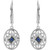 Sterling Silver Natural Blue Sapphire Lever Back Earrings