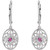 Sterling Silver Natural Ruby Lever Back Earrings