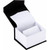 Black Flap Earring Box with White Interior