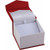 Red T-Pad Earring/Pendant Box with White Interior