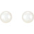 Sterling Silver 8-8.5 mm Cultured White Freshwater Pearl Earrings