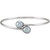 Sterling Silver Cultured Gray Freshwater Pearl Flexible Bangle Bracelet