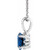 Sterling Silver Oval Gemstone Necklace