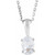 Sterling Silver Oval Gemstone Necklace
