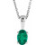 Sterling Silver Oval Gemstone Necklace