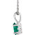 Sterling Silver Oval Gemstone Necklace