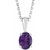 Sterling Silver Oval Gemstone Necklace
