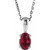 Sterling Silver Oval Gemstone Necklace