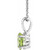 Sterling Silver Oval Gemstone Necklace