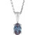 Sterling Silver Oval Gemstone Necklace