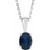 Sterling Silver Oval Gemstone Necklace
