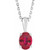 Sterling Silver Oval Gemstone Necklace