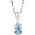 Sterling Silver Oval Gemstone Necklace