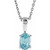 Sterling Silver Oval Gemstone Necklace