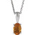 Sterling Silver Oval Gemstone Necklace
