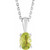Sterling Silver Oval Gemstone Necklace