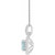Sterling Silver Oval Gemstone & Diamond Necklace