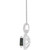 Sterling Silver Oval Gemstone & Diamond Necklace