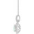 Sterling Silver Oval Gemstone & Diamond Necklace