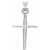 Sterling Silver 23.38x11.75 mm Cross Pendant