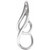 Sterling Silver 22x8.5 mm Freeform Pendant