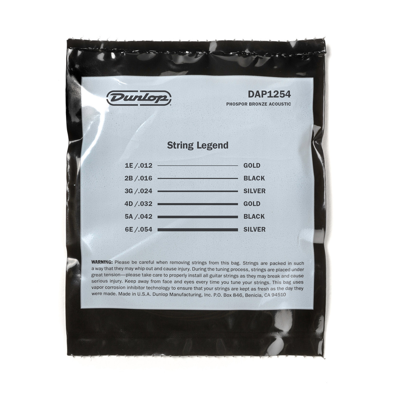 PHOSPHOR BRONZE ACOUSTIC GUITAR STRINGS 12-54 - Dunlop
