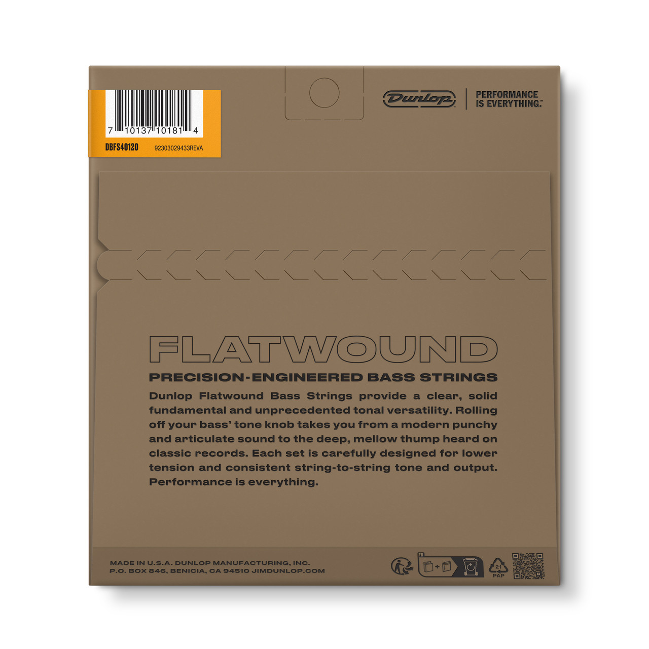 STAINLESS STEEL FLATWOUND BASS STRINGS 40-120 | 5-STRING - Dunlop