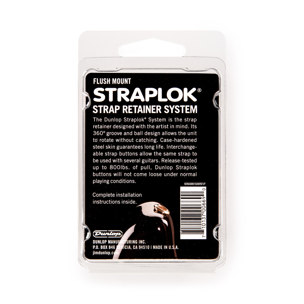 STRAPLOK® STRAP RETAINERS FLUSH MOUNT - NICKEL - Dunlop