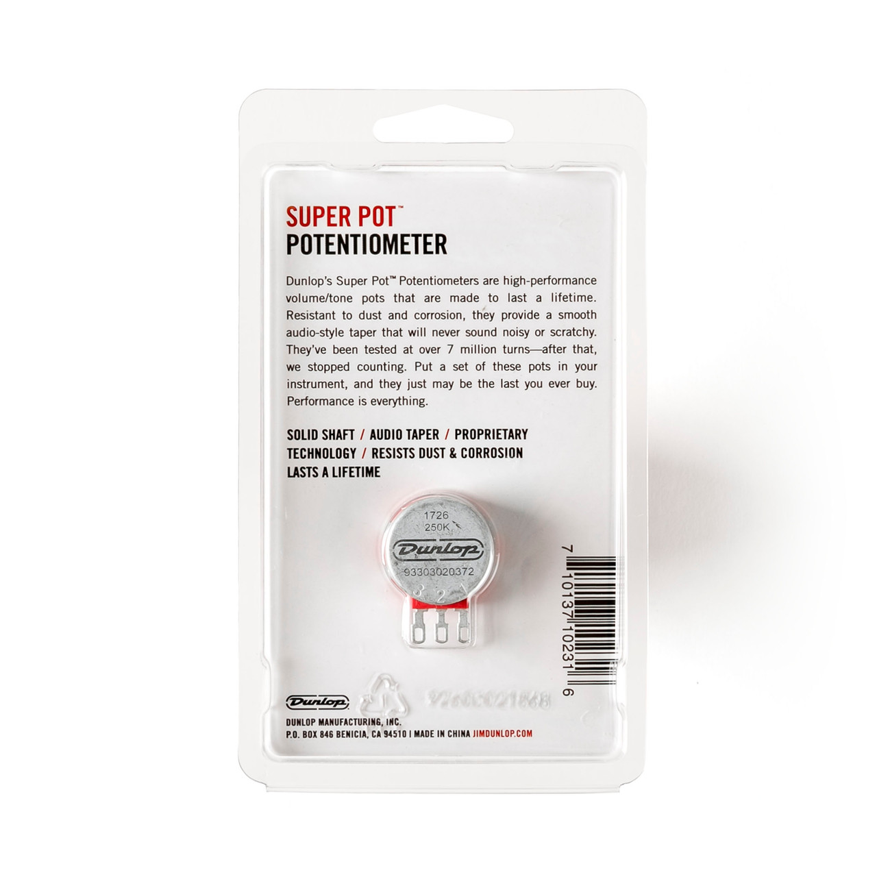 SUPER POT™ 250K SPLIT SHAFT POTENTIOMETER - Dunlop