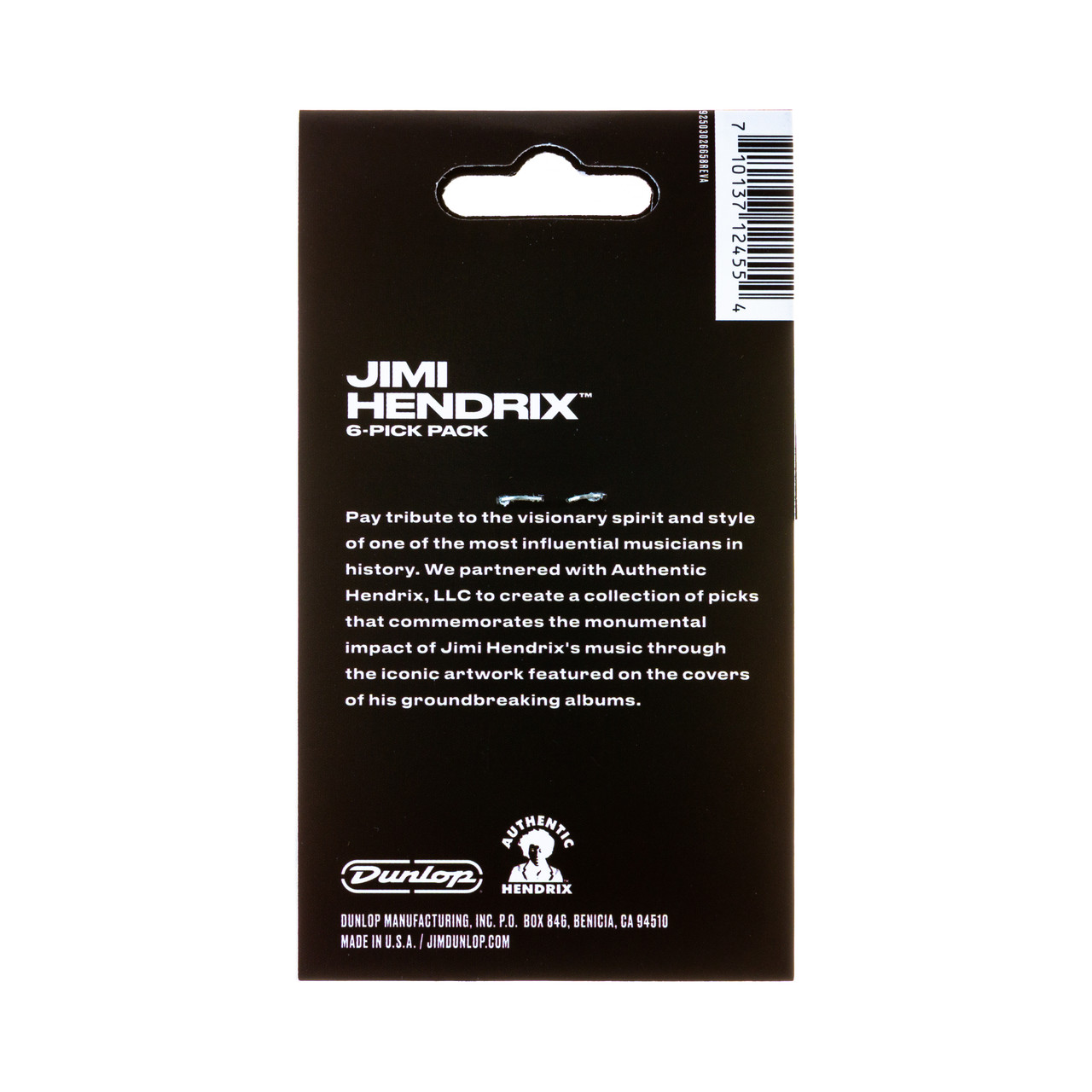 Dunlop Jimi Hendrix Plektren Set Electric Ladyland - 12 Celluloid Plektren, Heavy Stärke, In Metallbox
