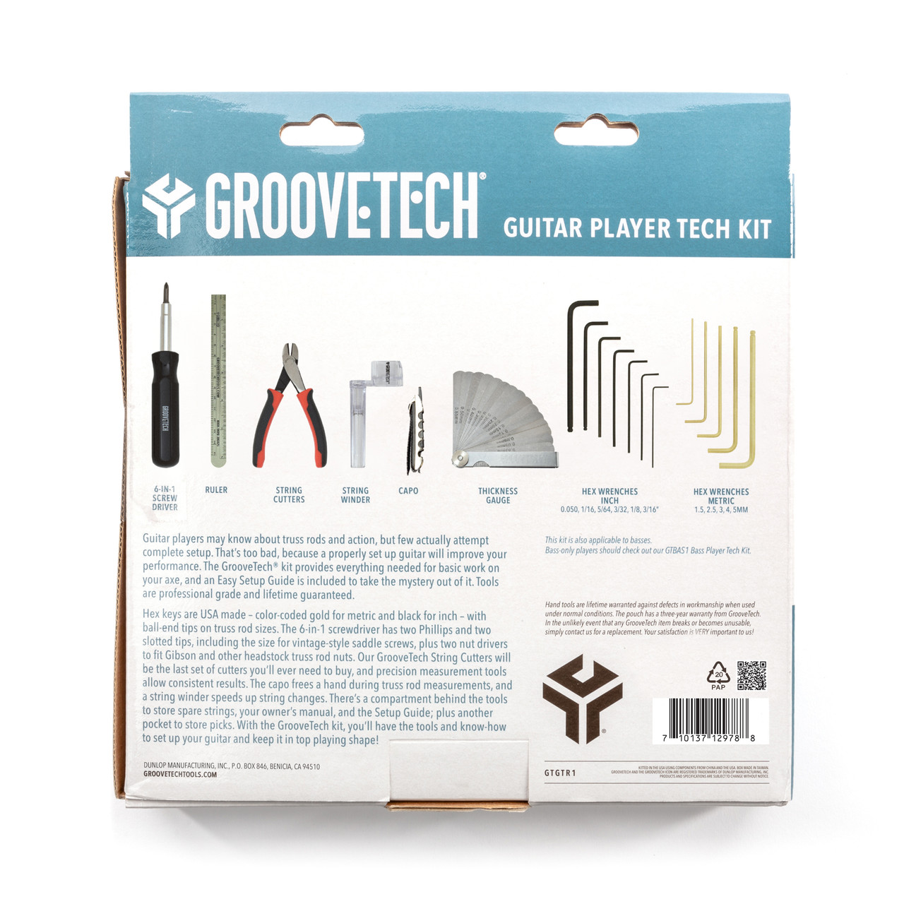Groove Tech Tools ギター用 メンテナンス工具 GrooveTech Guitar Tech Kit wyw801m GROOVETECH® GUITAR PLAYER TECH KIT