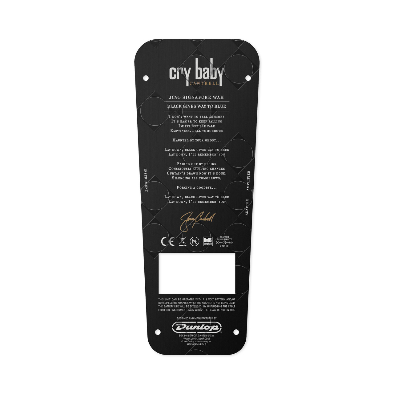 CRY BABY® JC95 BOTTOM PLATE - Dunlop