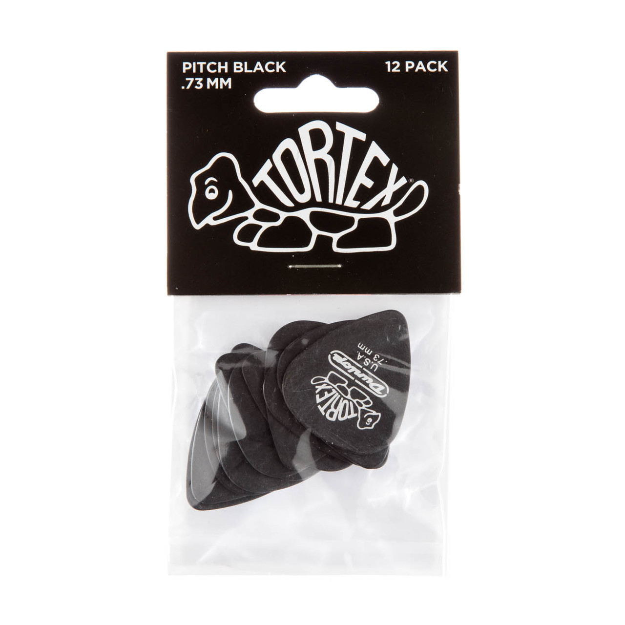 pick TORTEX® PITCH BLACK STANDARD PICK .73MM - Dunlop