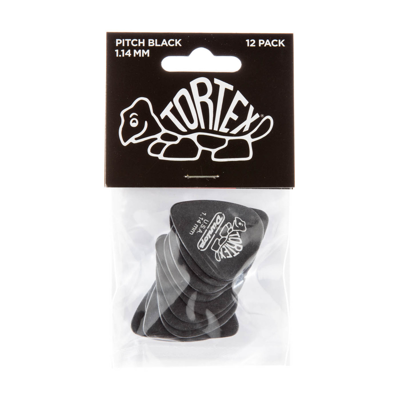 TORTEX® PITCH BLACK STANDARD PICK 1.14MM - Dunlop
