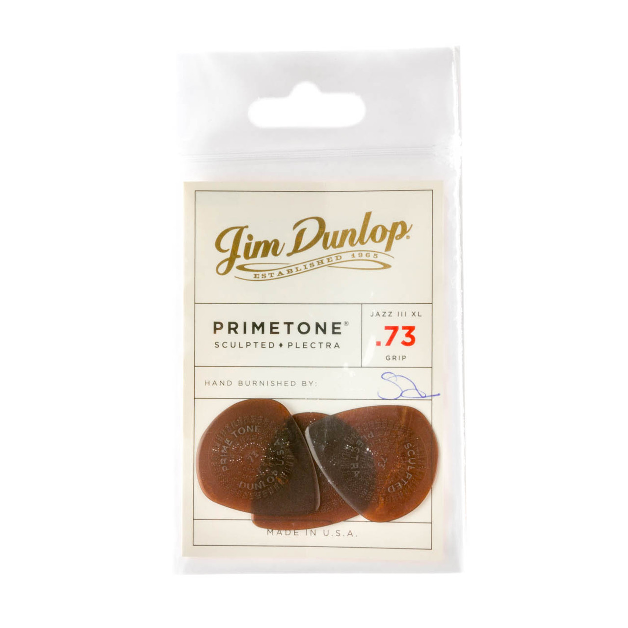 PRIMETONE® JAZZ III XL GRIP PICK .73MM - Dunlop