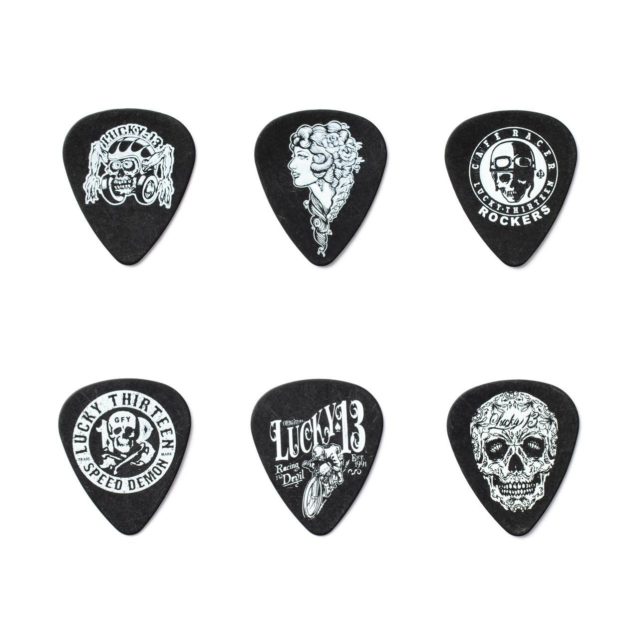 LUCKY 13 PICK .60MM ASSORTMENT 2 - 6 PACK - Dunlop
