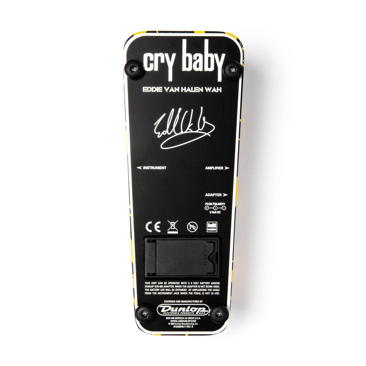 Dunlop Cry Baby Wah Refresh Kit - New Tread, Rubber Feet, Battery Box - ECB129, ECB244, ECB151