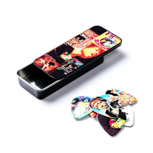 JIMI HENDRIX™ HENDRIX MONTAGE PICK TIN JHPT08H - guitar pick tin image 1.