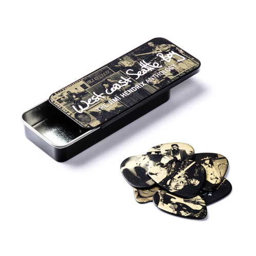 JIMI HENDRIX™ WEST COAST BOY PICK TIN JHPT10H - guitar pick tin image 1.