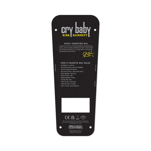 KIRK HAMMET CRY BABY® WAH YELLOW SPARKLE EDITION BOTTOM PLATE ECB469 image 1.