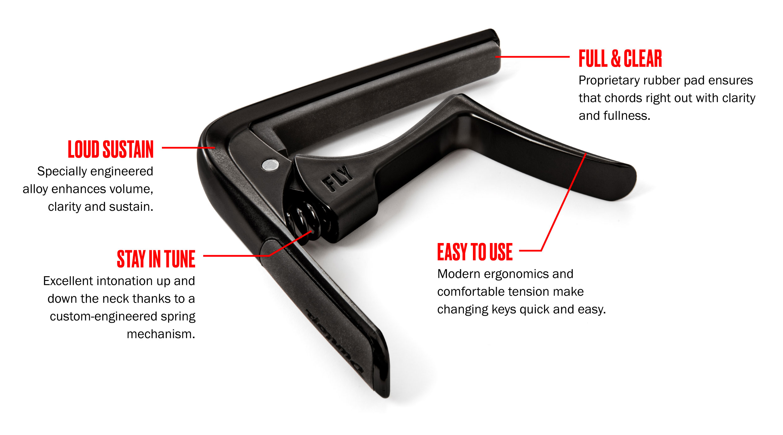 TRIGGER® FLY™ CAPO CURVED - BLACK