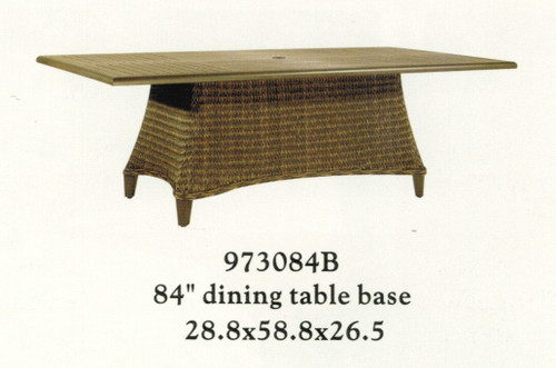 Patio Renaissance Monticello Collection 84" Woven Dining Table Base Only  (top sold separately)