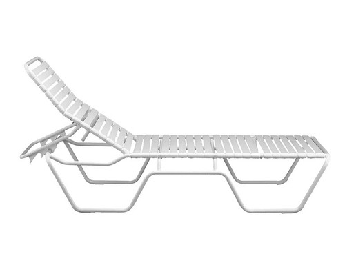 Hanamint-Alu-Mont Ventura Stacking Adjustable Chaise with Aluminum Skids