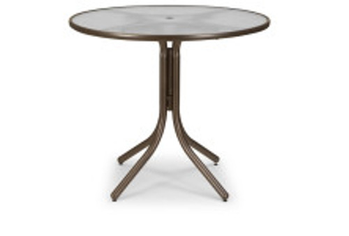 Telescope Casual Glass Top 42" Round Balcony Table with hole
